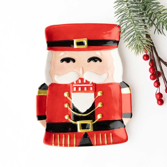 Red Nutcracker Dessert Plate - Picture 2 of 3